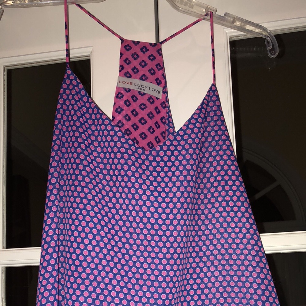 Pink and blue top